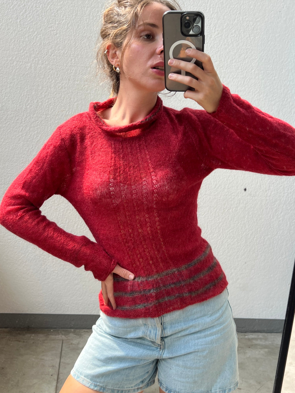 Maglione in lana mohair