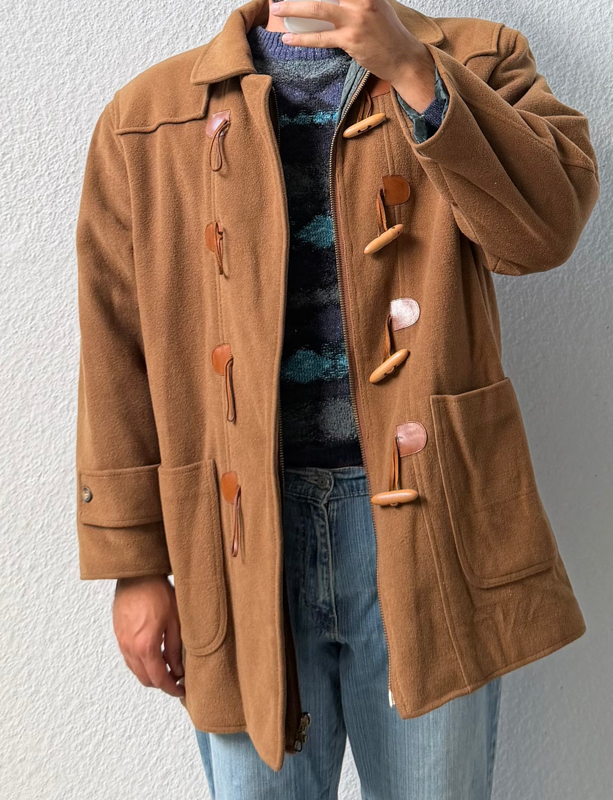 Cappotto in lana artigianale con alamari