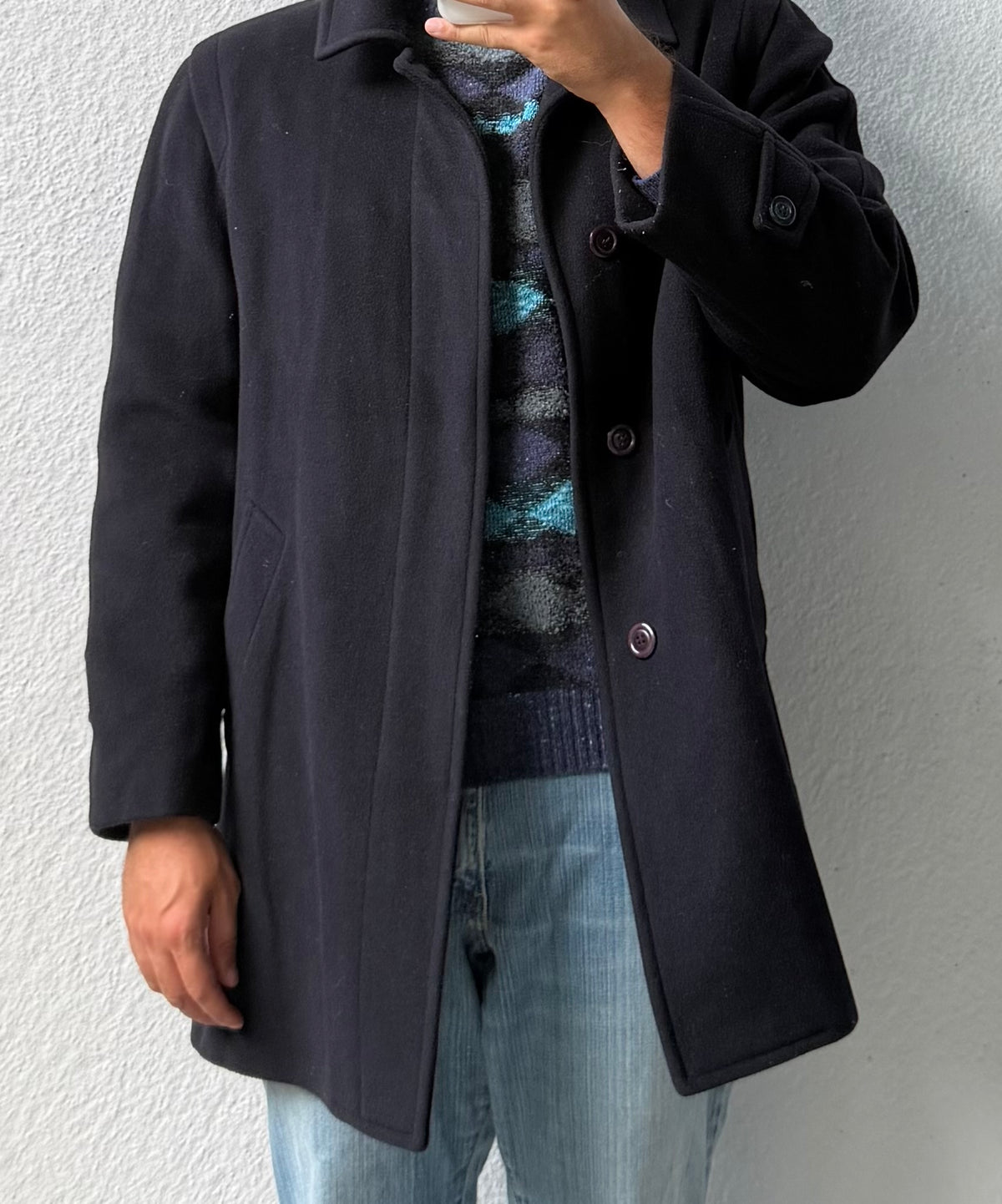 Cappotto artigianale corto in lana