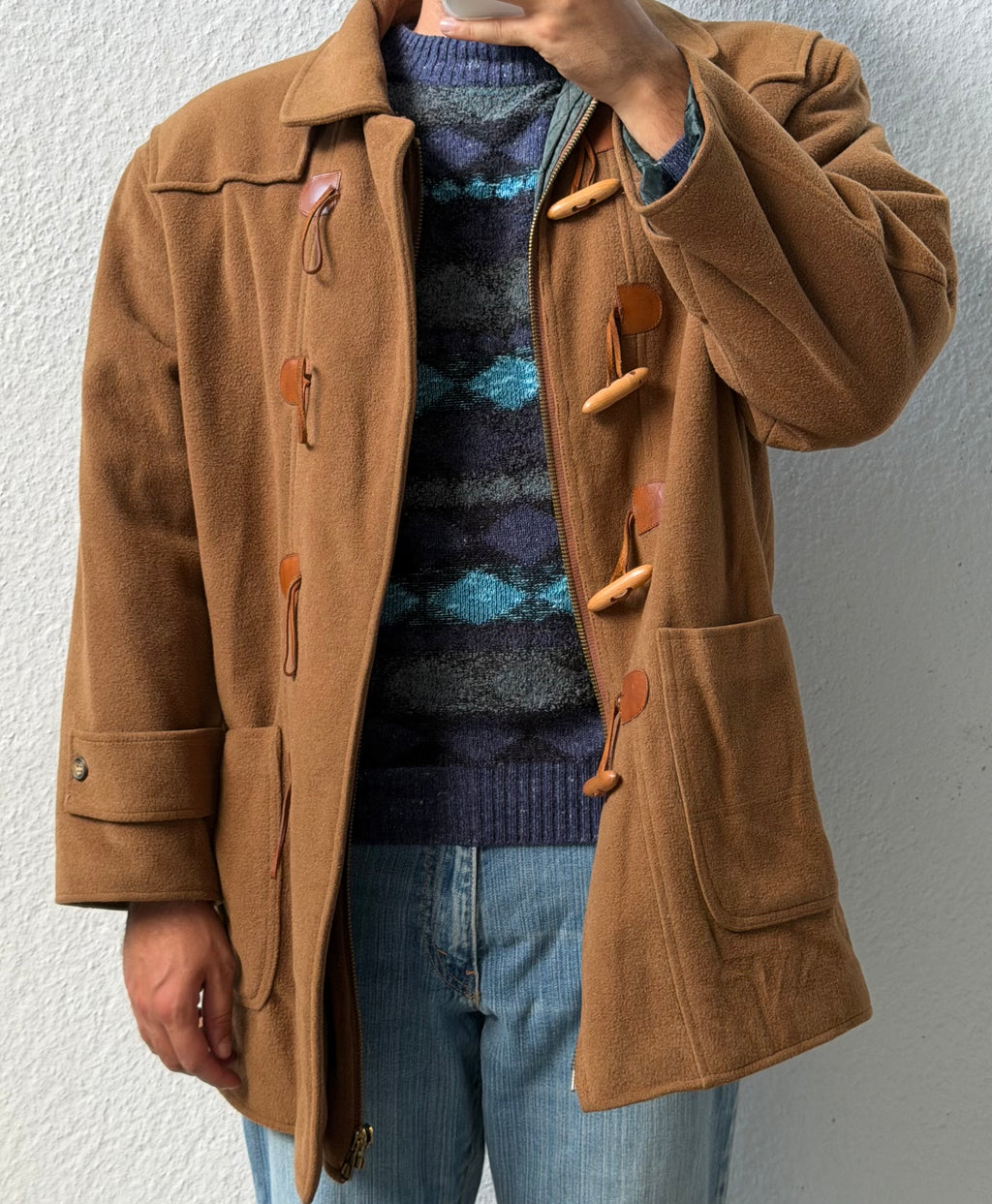 Cappotto in lana artigianale con alamari