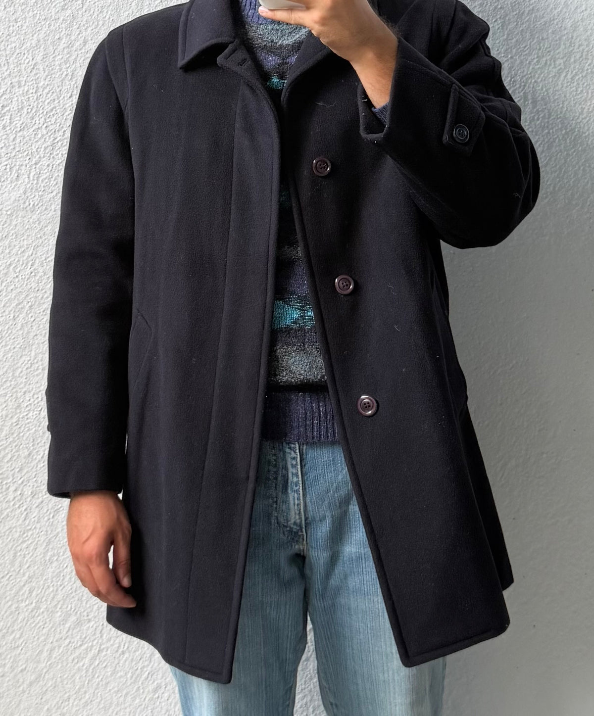 Cappotto artigianale corto in lana