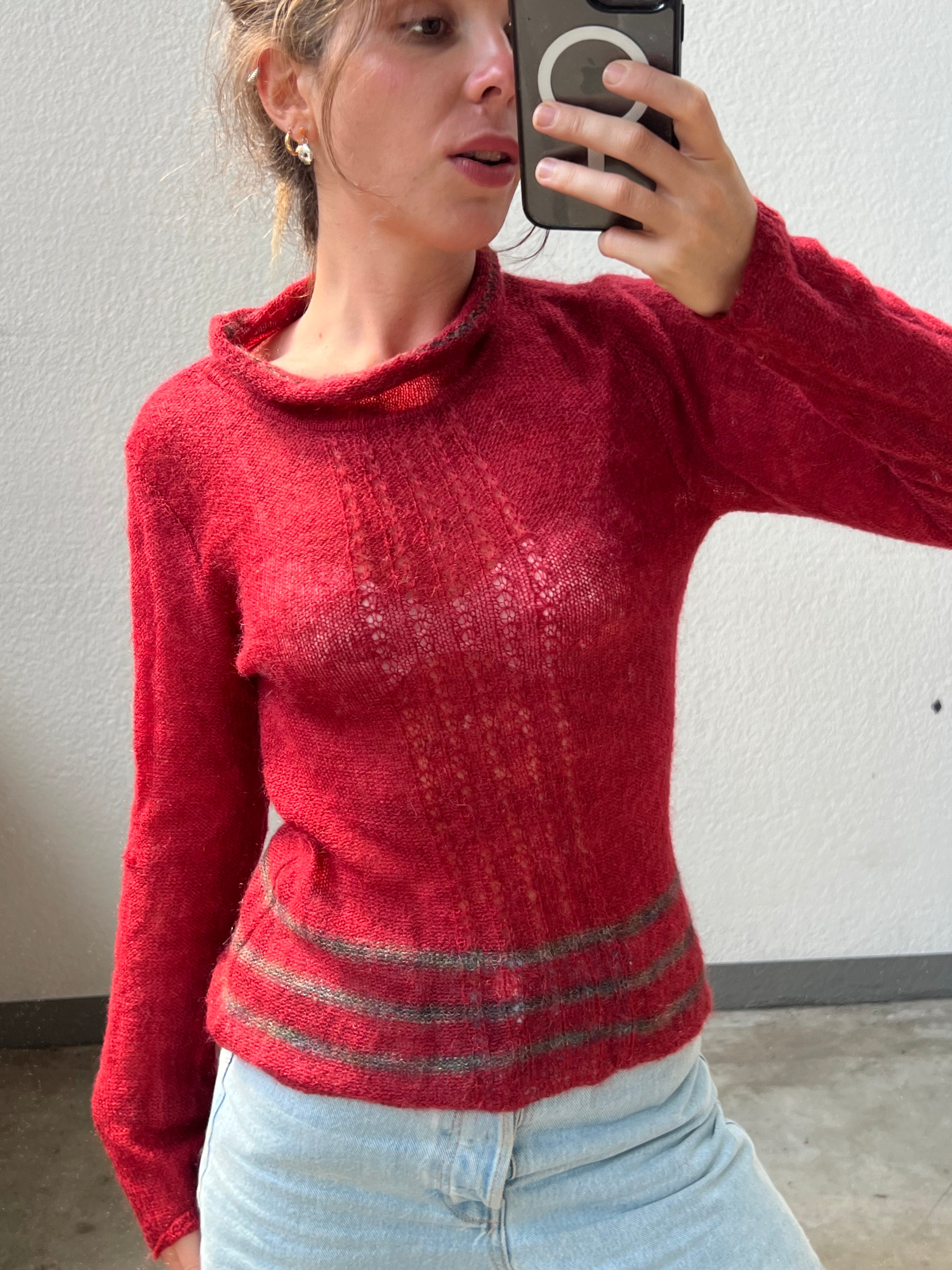 Maglione in lana mohair
