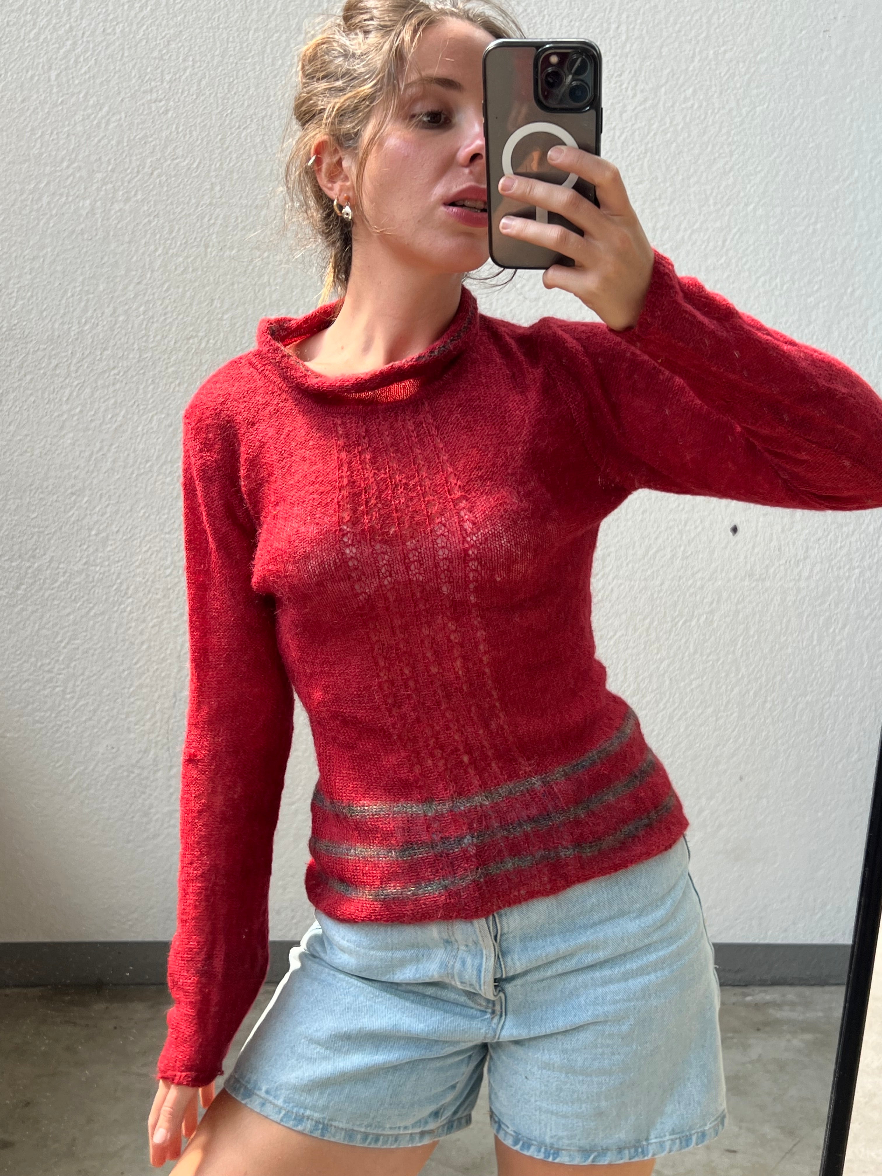 Maglione in lana mohair