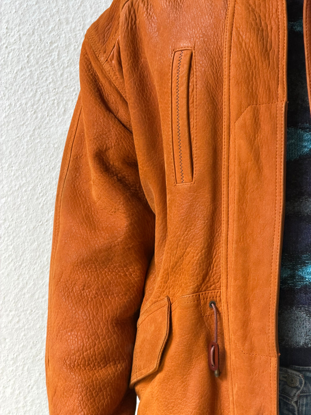 Giacca struttura in vera pelle