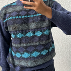 Maglione in lana a quadri