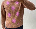 Maglione a quadri in lana