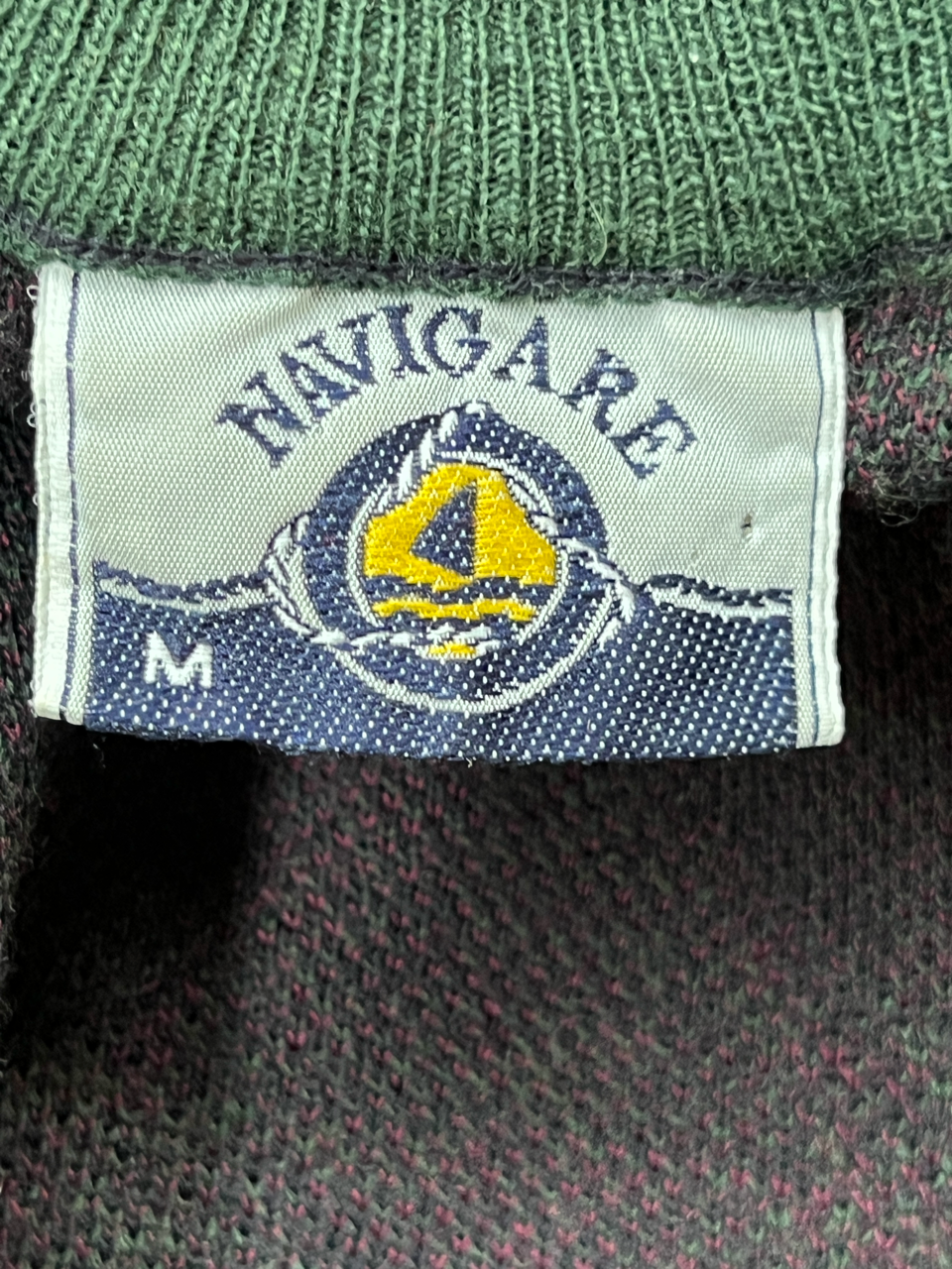 Maglione a quadri in lana Navigare