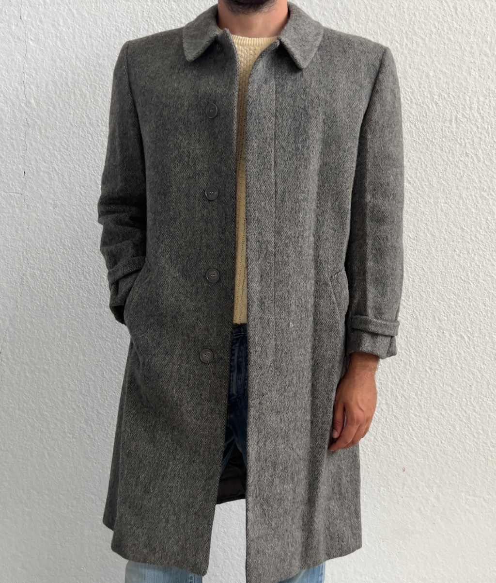 Cappotto in lana e lana mohair