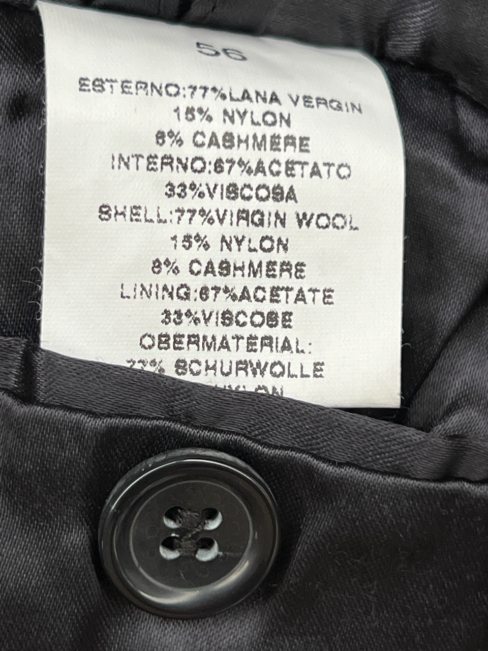 Cappotto in lana vergine