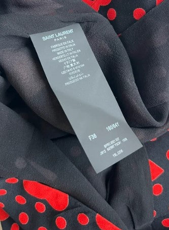 SAINT LAURENT Heart Print Mini Skirt  2000s Archive