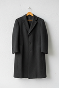 Cappotto grigio antracite tweed revers tre bottoni su gruccia