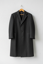 Cappotto grigio antracite tweed revers tre bottoni su gruccia