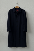 Cappotto navy lungo fodera tartan su gruccia