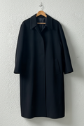 Cappotto nero revers ampi su gruccia