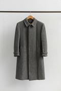 Cappotto tweed grigio verde melange su gruccia