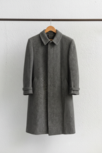 Cappotto tweed grigio verde melange su gruccia