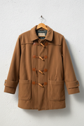 Montgomery cammello corto toggle legno su gruccia