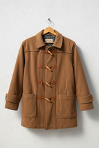 Montgomery cammello corto toggle legno su gruccia